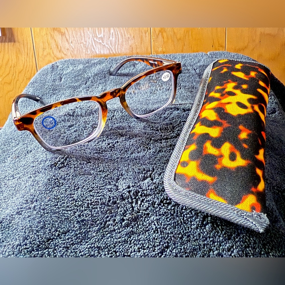 Hummingbird Stylish Reader Glasses - Tortoise Shell +3.50 (With Case) - NEW